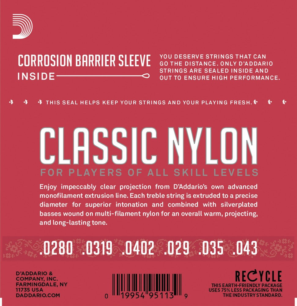 D'Addario Nylonsträngar Normal Tension