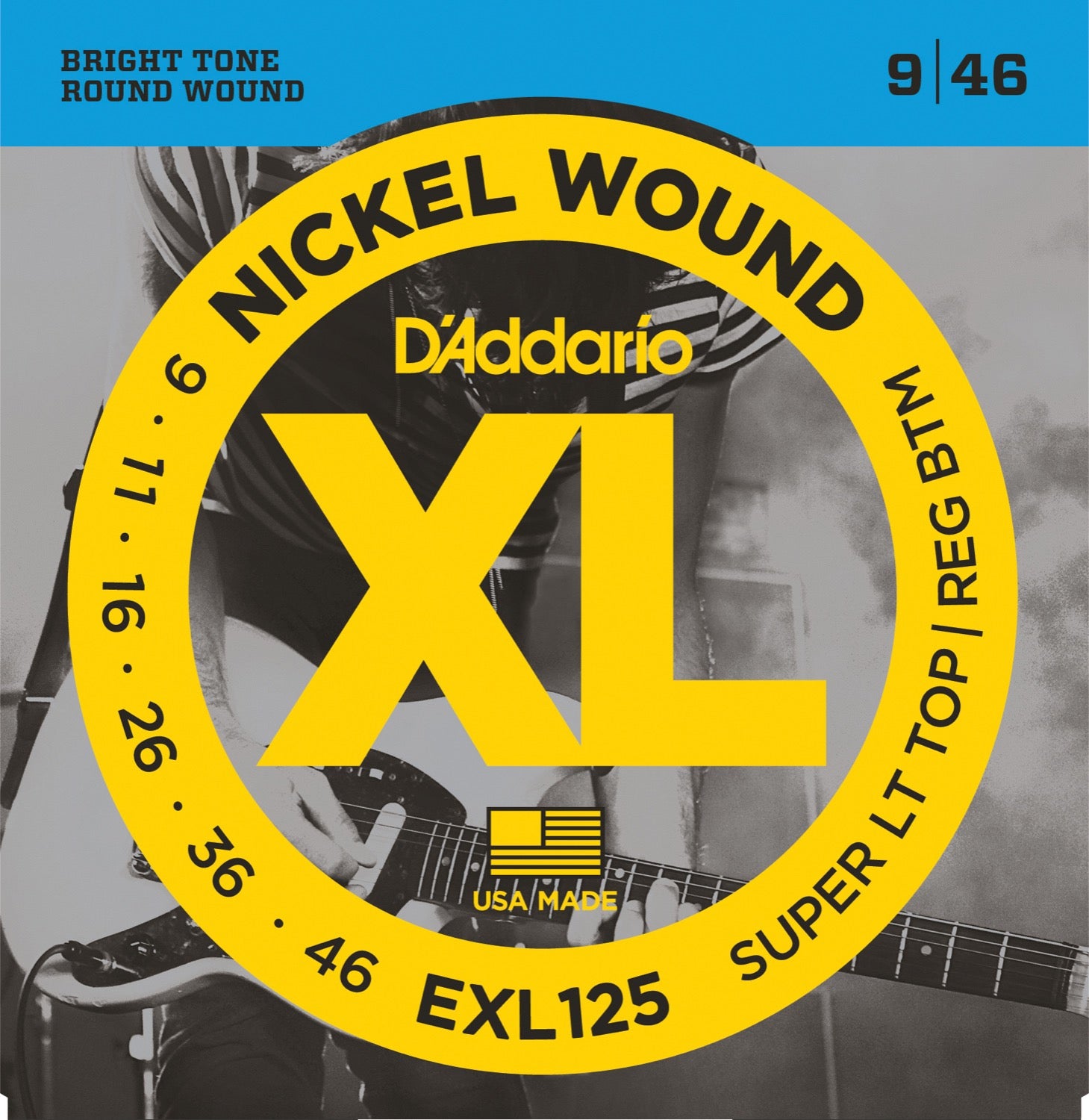 D'Addario XL Nickel Wound EXL125 Light Top/Medium Bottom (09-46)