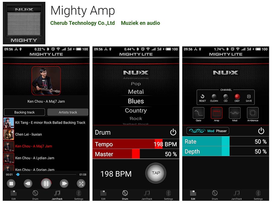 MIGHTY-LMK2 |NUX Mighty Series desktop guitar amplifier with bluetooth