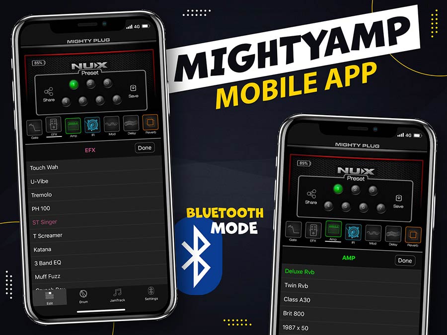 MIGHTY-LMK2 |NUX Mighty Series desktop guitar amplifier with bluetooth
