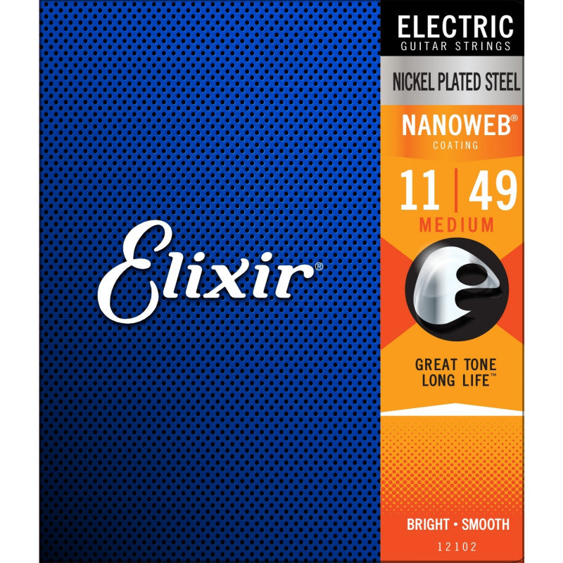 Elixir Nanoweb Coated Electric Guitar Strings (11-49)