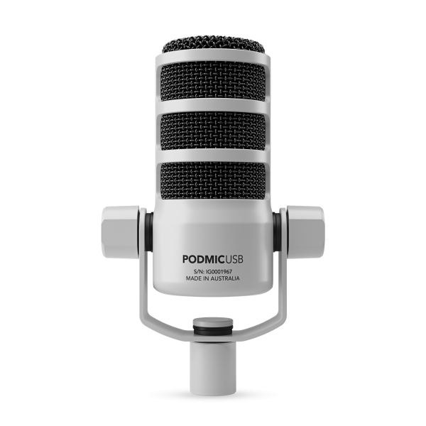 RODE PodMicUSB White USB-C &amp; XLR mik. med DSP