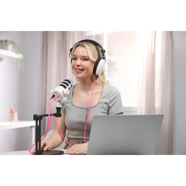 RODE PodMicUSB White USB-C &amp; XLR mik. med DSP